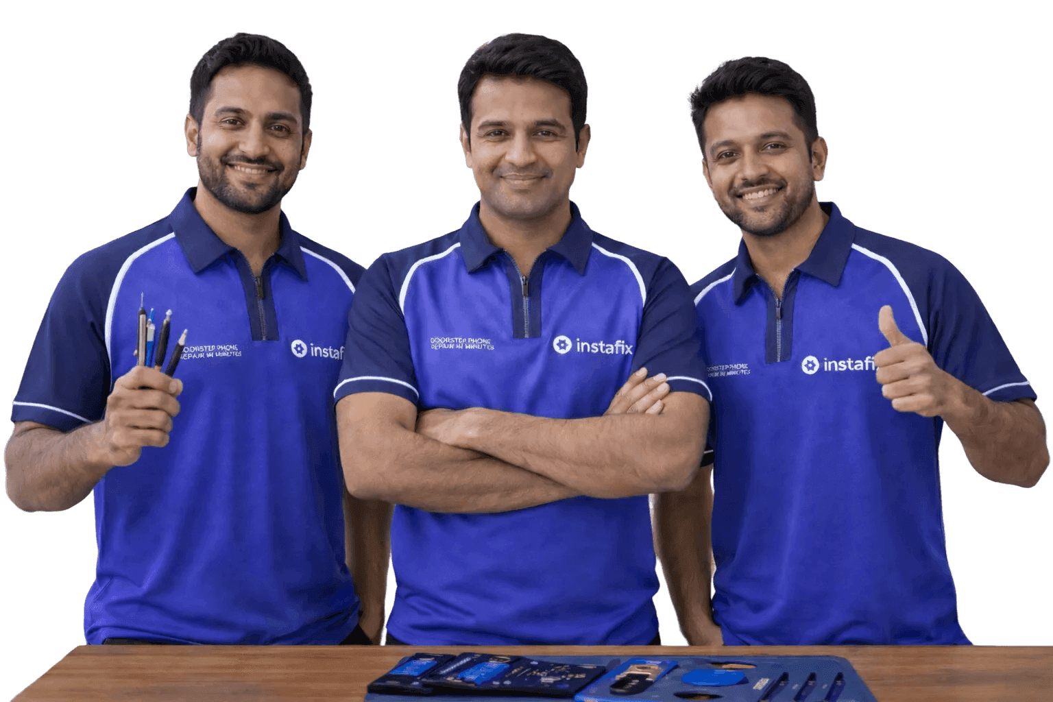 Three certified Instafix technicians